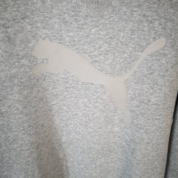 Puma Sport Lifestyle Men's Size Small Grey Fleece Lined Warm Cell Sweatshirt - Picture 7 of 10
